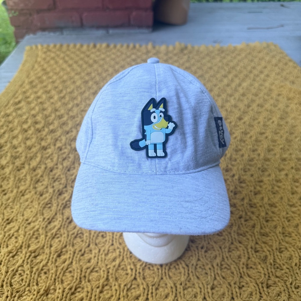 Bluey Baseball Cap Light Gray Heather Jersey Knit Adjustable Hat